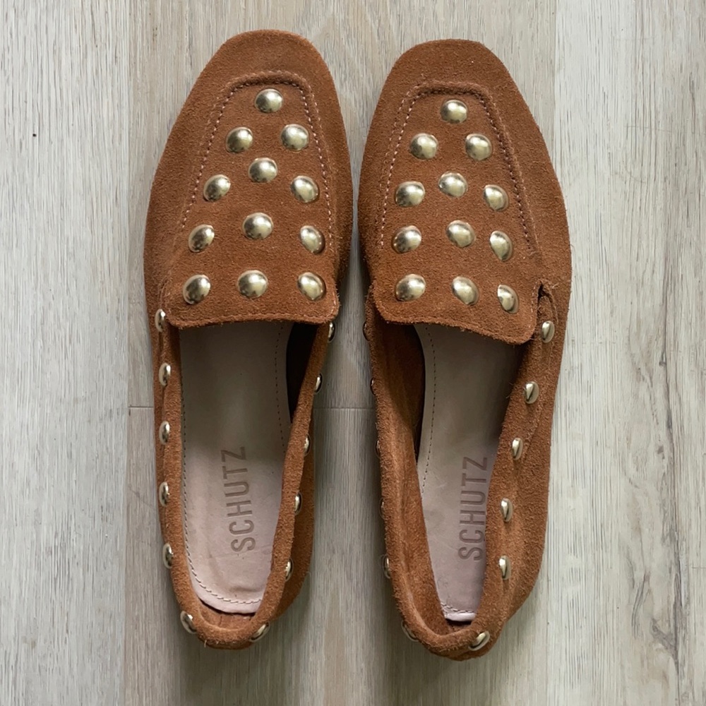 Schutz studded loafer